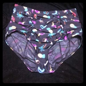 Torrid swim bottom neon vaca design